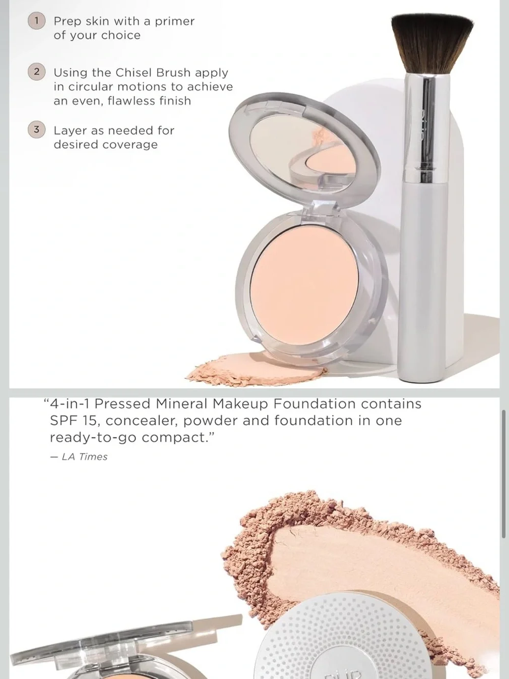PÜR MINERALS 4-in-1 Pressed Mineral Makeup Powder Foundation with SPF 15